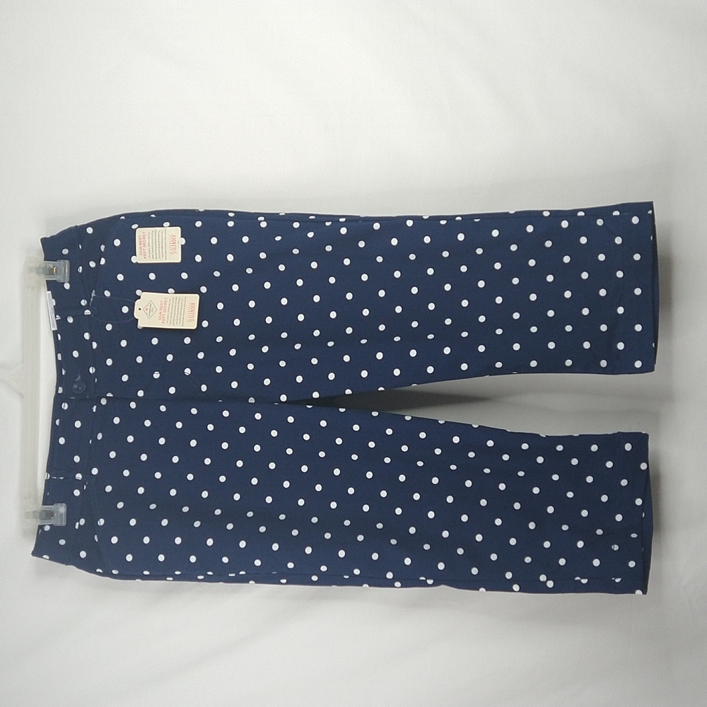 St. John's Bay Navy and White Polka Dot Capris